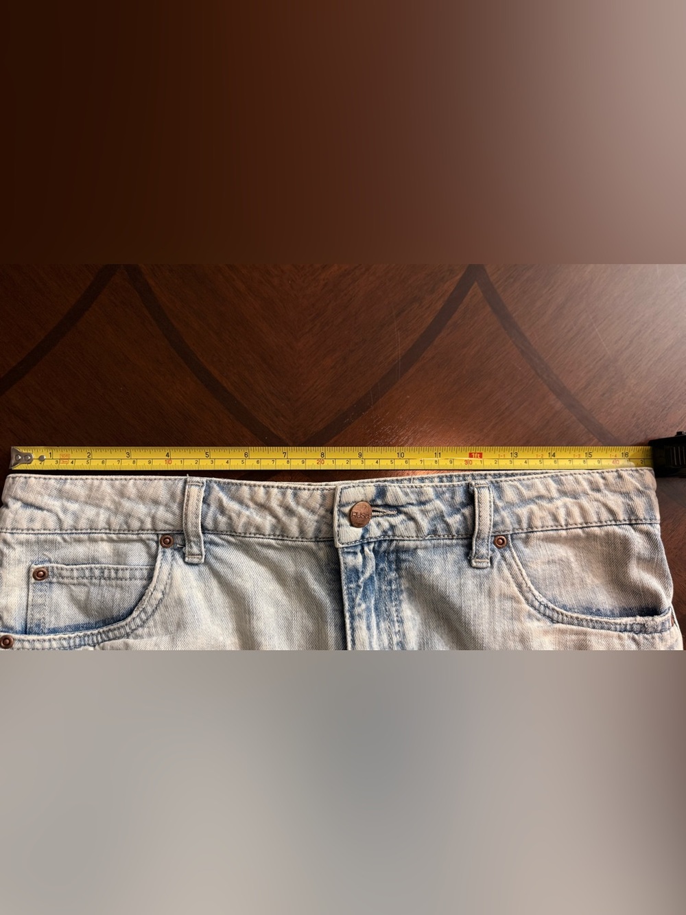 Rusty Distressed Light Blue Jean Shorts - Picture 11 of 16